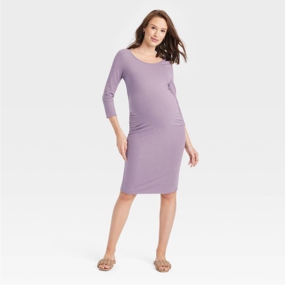 Isabel by Ingrid + Isabel maternity midi stretchy casual dress size XXL NWT - Picture 2 of 6